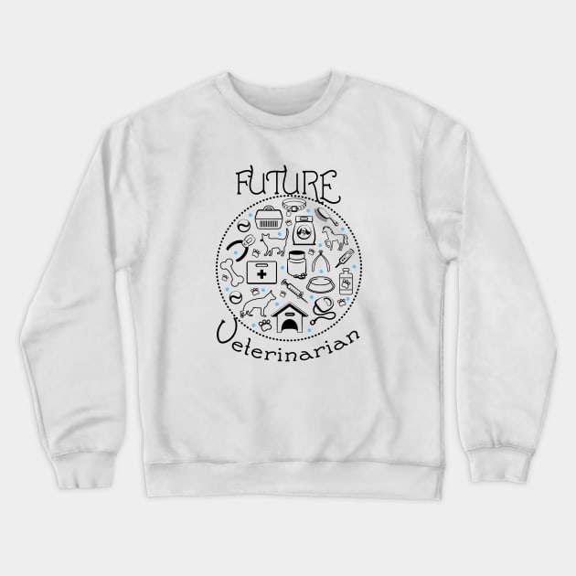 Future Veterinarian, Vet Tech, Vet Major Crewneck Sweatshirt by ZimBom Designer